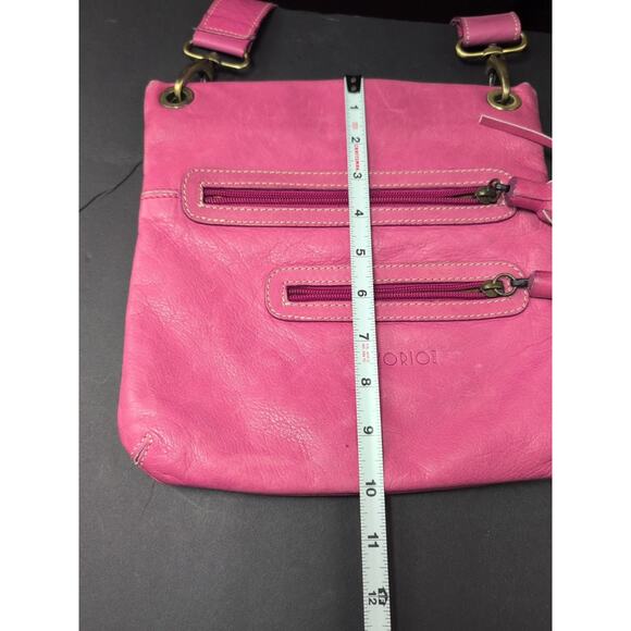 AVORIO Purse Bright Pink Super Soft Beautiful Leather Crossbody Made In Italy - Picture 8 of 8